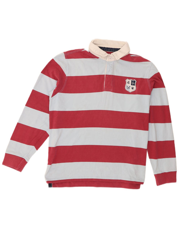 Crew Clothing Muška ragbi polo majica dugih rukava XL pamuk na ružičaste pruge