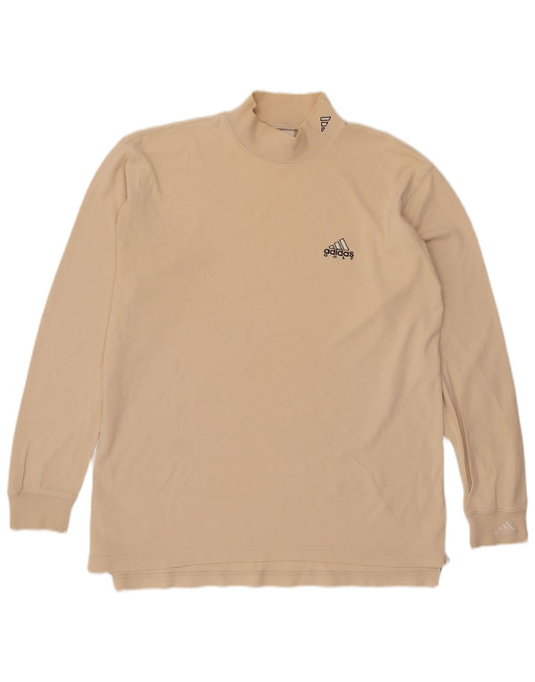 Adidas muška majica dugih rukava UK 38/40 srednje bež pamuk