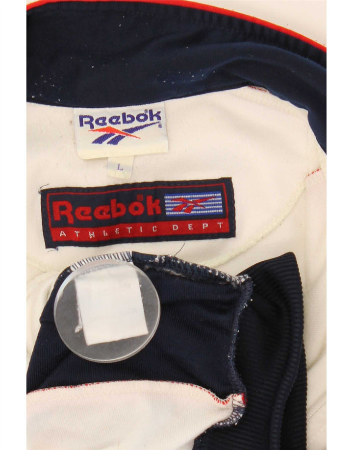 Reebok muška gornja jakna trenirke velika bijela poliesterska boja