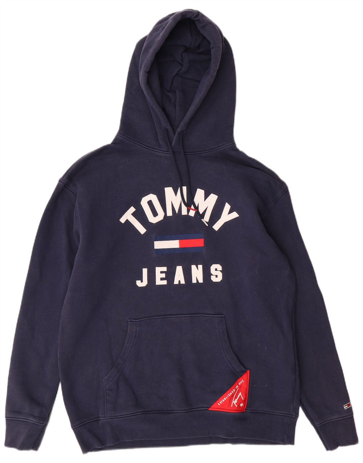 Tommy Hilfiger muška majica s kapuljačom srednje veličine, tamnoplavi pamuk