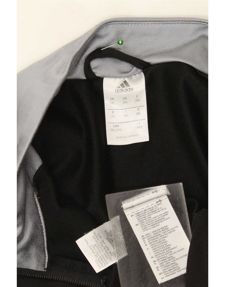 Adidas muška trenirka gornja jakna 2XL crni poliester u boji