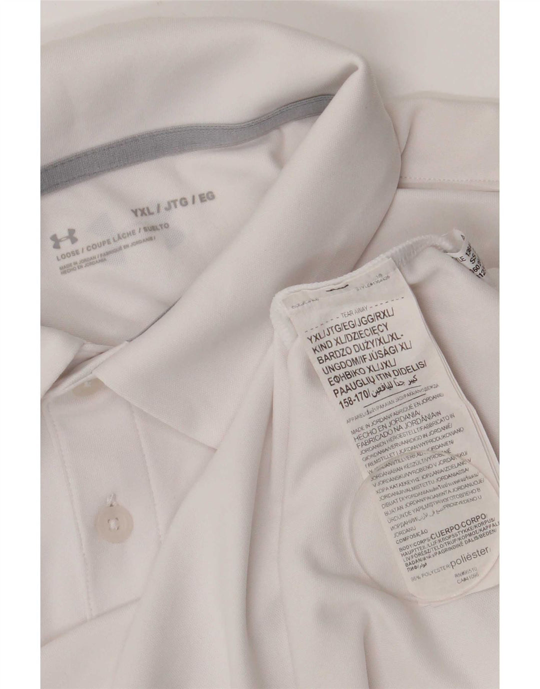 Under Armour polo majica za dječake 13-14 godina XL bijeli poliester