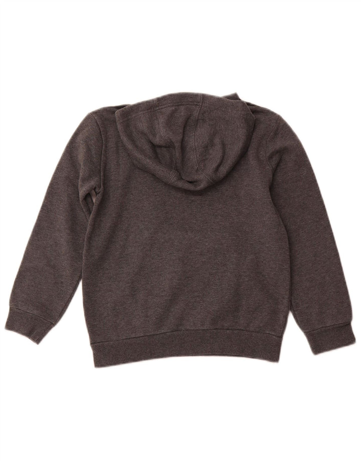 ADIDAS majica s kapuljačom s grafičkim motivima 7-8 godina, sivi pamuk