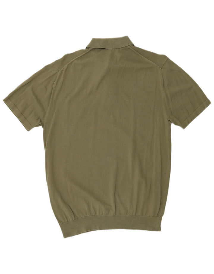 FRENCH CONNECTION Muški džemper kratkih rukava s polo izrezom, srednji kaki