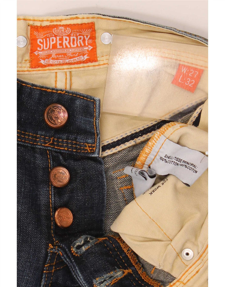 Superdry muške Cargo Bootcut traperice W27 L32 tamnoplavi pamuk