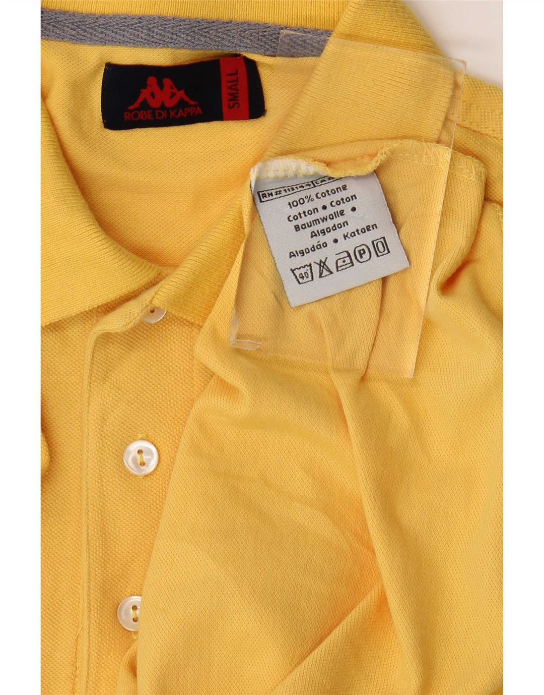 Kappa muška polo majica Mala žuta pamučna