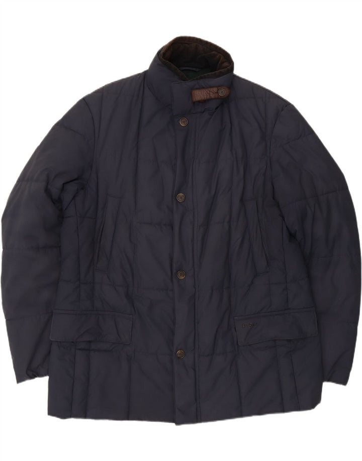 Barbour muška podstavljena jakna UK 42 XL tamnoplavi poliester