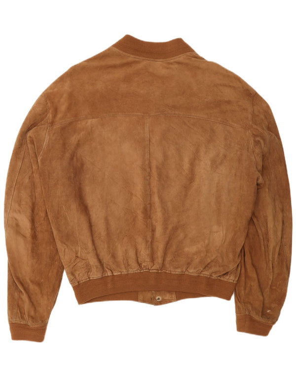 Vintage muška bomber jakna od brušene kože UK 40 velika smeđa