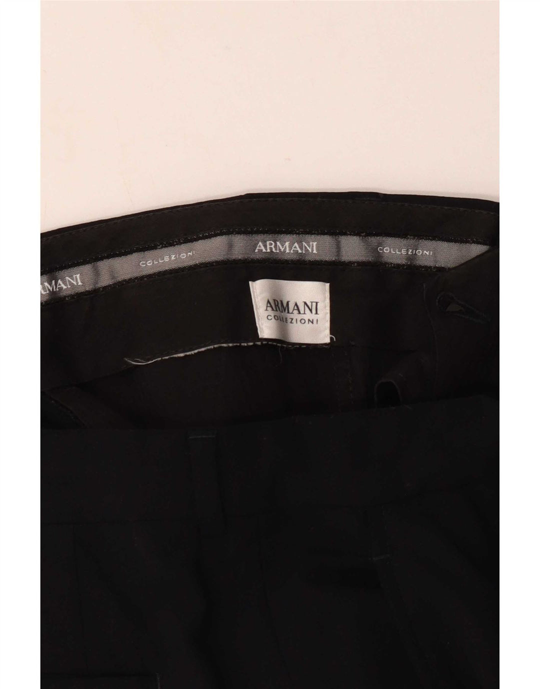 Armani muške hlače ravnog odijela W34 L36 crne