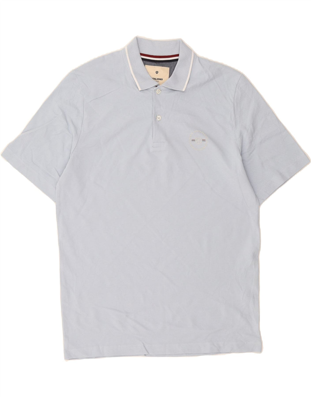 JACK & JONES Mens Polo Shirt Medium Blue Cotton Vintage Jack & Jones and Second-Hand Jack & Jones from Messina Hembry 