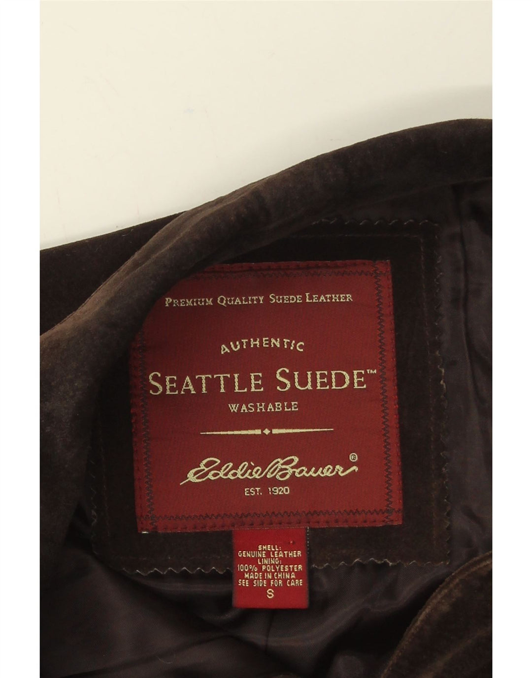 Eddie Bauer ženska jakna bomber od brušene kože UK 8 Mala smeđa kožna