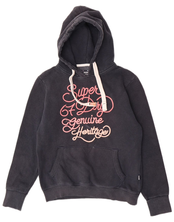 Superdry ženska majica s kapuljačom s kapuljačom UK 14 Veliki tamnoplavi pamuk
