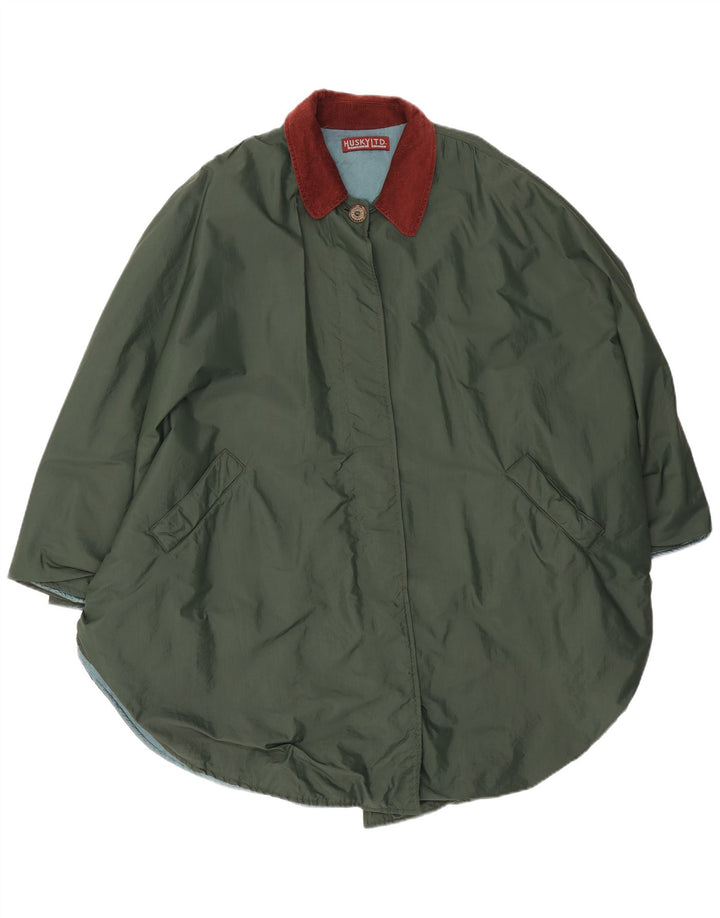 Veliki Husky ženski kaput s pončoom jedne veličine, zeleni