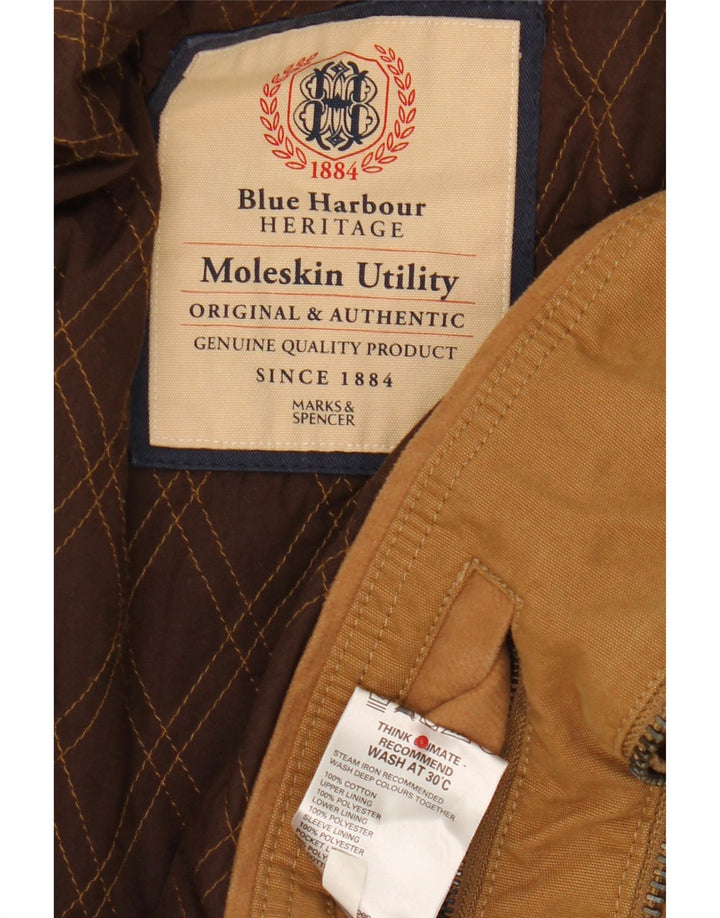 Marks & Spencer Mens Blue Harbour Utility Jacket UK 40 Large Brown Pamuk