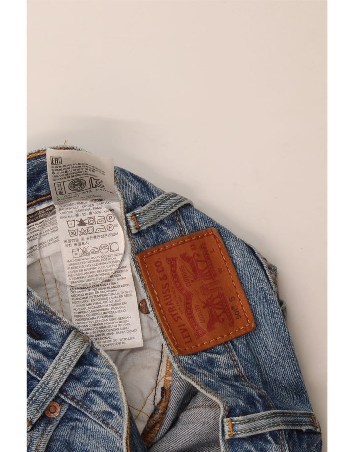 Levi's ženske ravne traperice 501 W23 L27 plavi pamuk