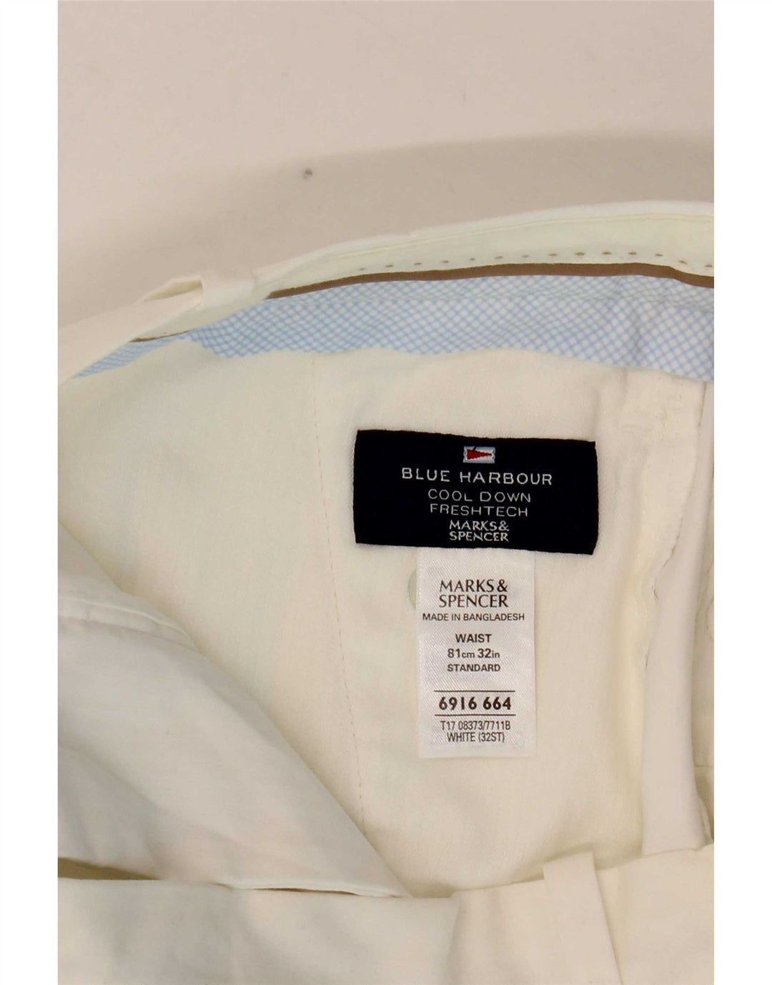 Marks & Spencer ženske kratke hlače Blue Harbor Chino W32 veliki bijeli pamuk