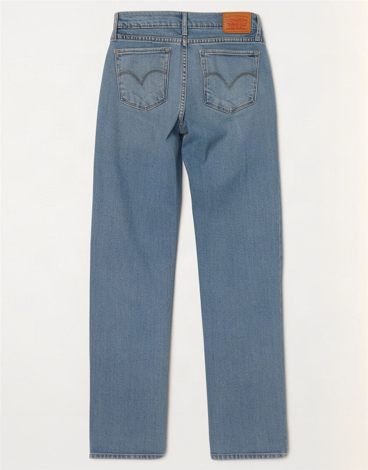 Levi's ženske 714 ravne traperice W26 L30 plavi pamuk