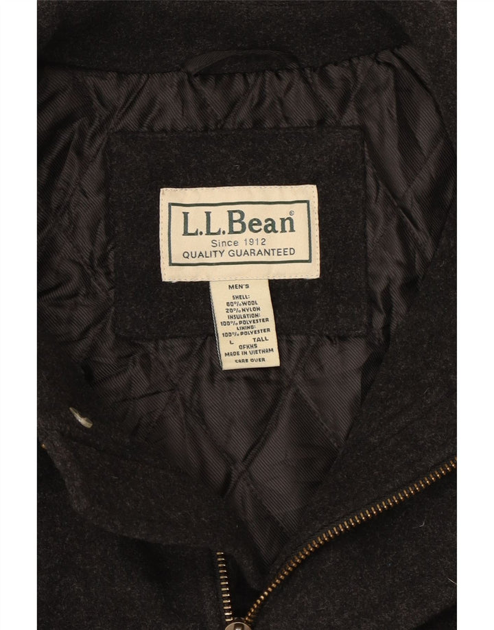 L.L.Bean muški visoki kaput UK 40 veliki sivi vuneni