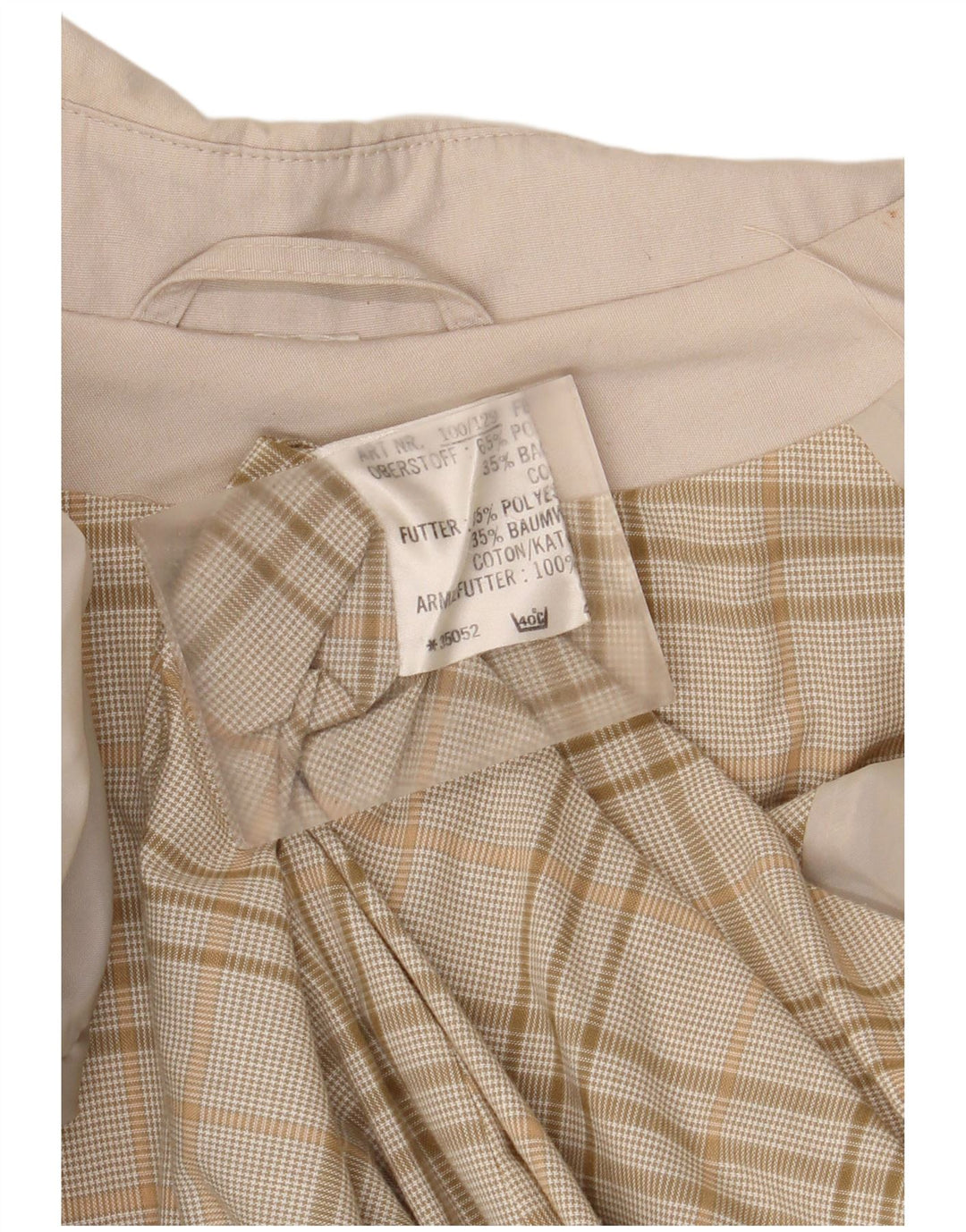 Vintage ženski trenč kaput UK 20 2XL bež poliester