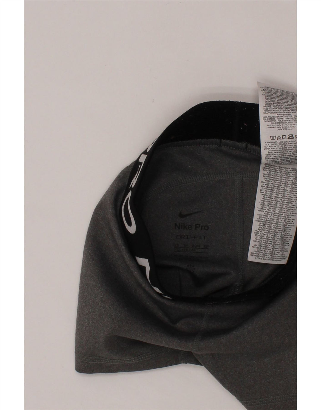 NIKE Girls Dri Fit Graphic Sport Shorts 6-7 Years XS Gray Poliester