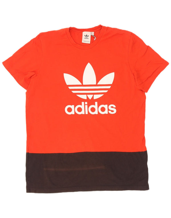 Adidas muška majica kratkih rukava s grafičkim motivima XL, crveni pamuk u blokovima boja