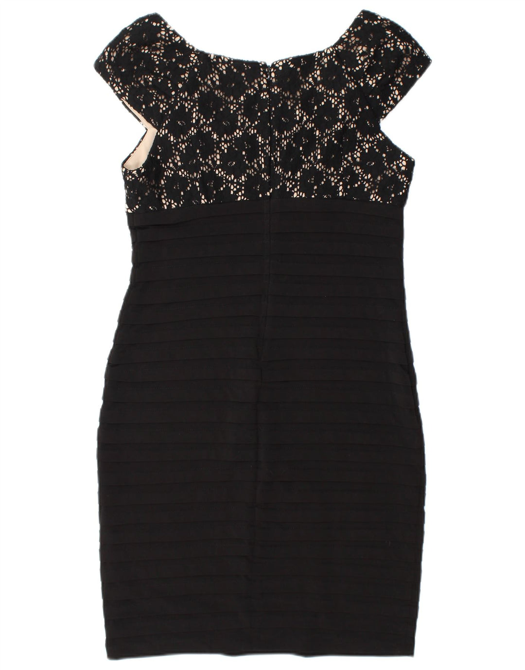 WALLIS Ženska haljina bez rukava uz kroj UK 12 Srednji crni poliester