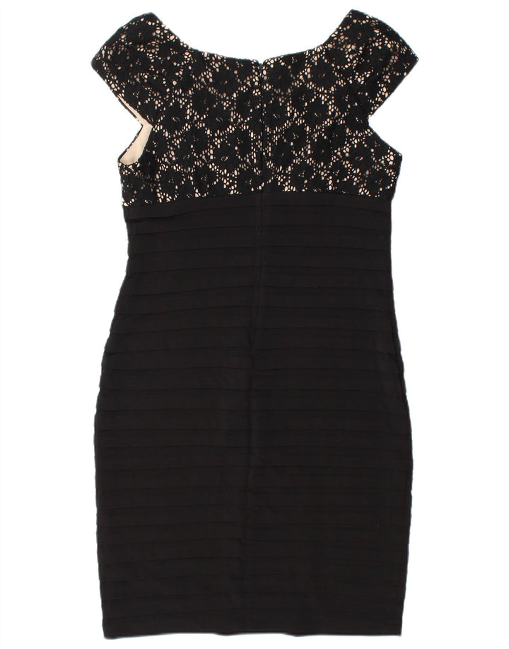 WALLIS Ženska haljina bez rukava uz kroj UK 12 Srednji crni poliester