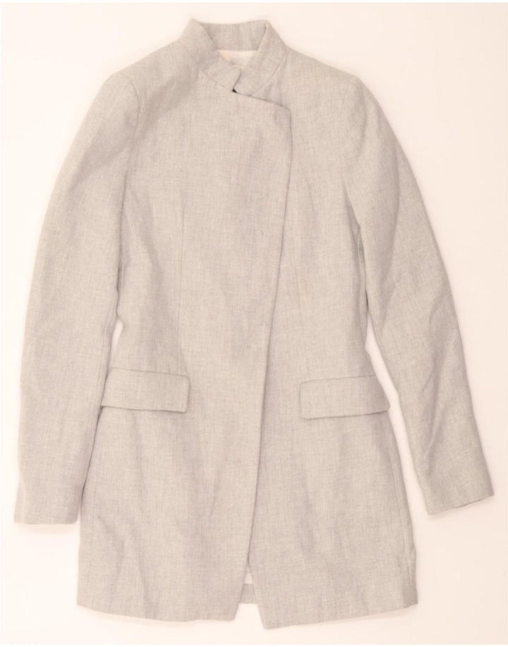 ZARA Womens Overcoat UK 6 XS Grey Polyester Vintage Zara and Second-Hand Zara from Messina Hembry 