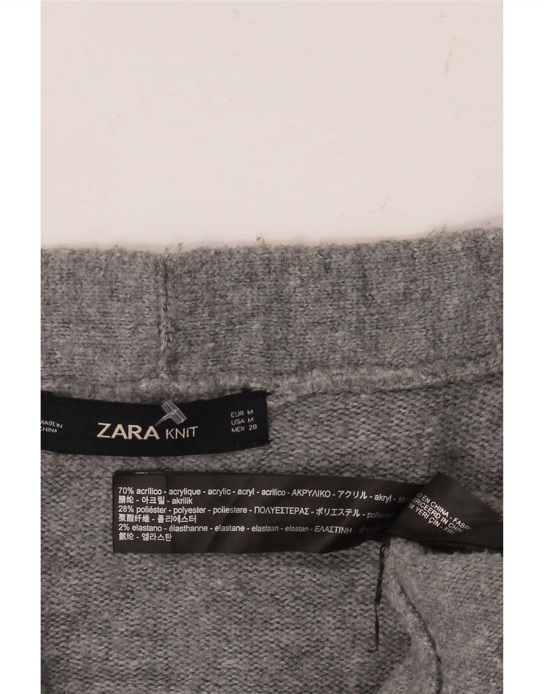 Preveliki ženski kardigan pulover Zara UK 14 Srednje sivi flekasti akril