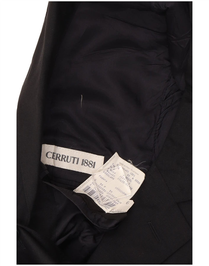 CERRUTI 1881 Mens 3 Button Blazer Jacket IT 54 2XL Navy Blue Wool
