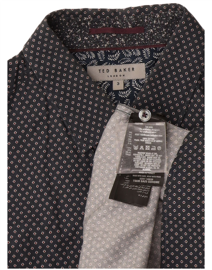 Muška košulja Ted Baker, veličina 3, pamuk srednje sive točke