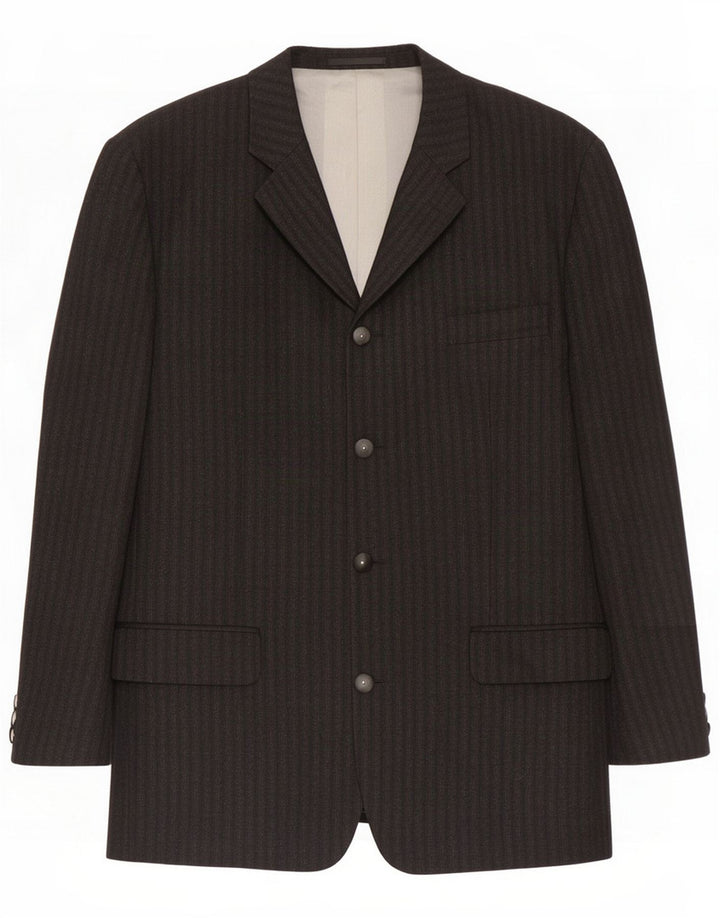 Mexx muška jakna s 4 gumba IT 50 Large Black Striped Wool