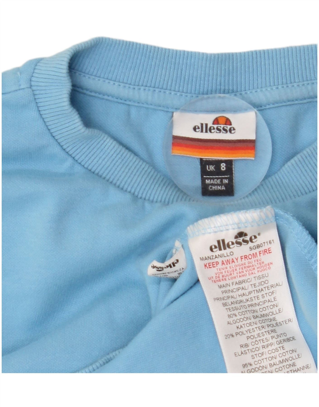 ELLESSE Ženski džemper s grafičkim motivima UK 8 Mali plavi pamuk