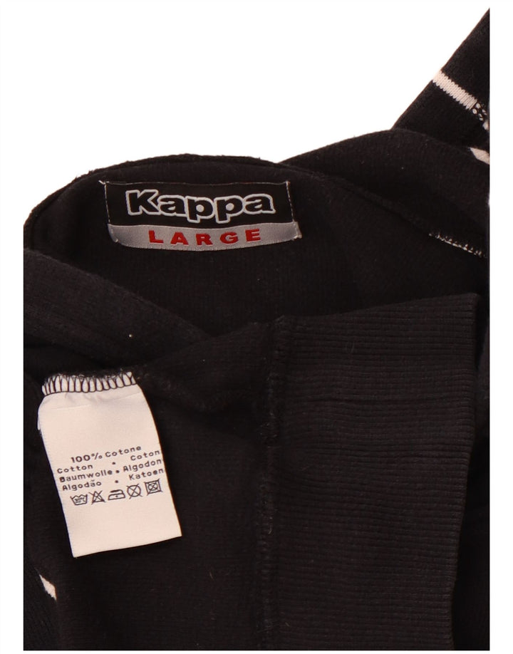 KAPPA muški džemper s kapuljačom, veliki tamnoplavi pamuk na pruge