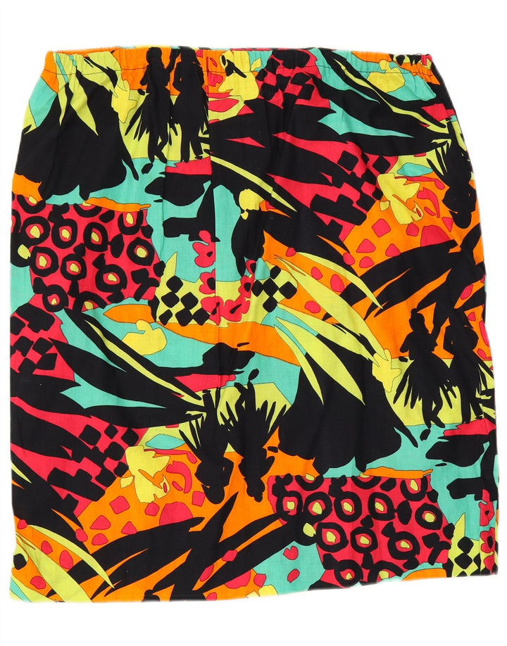 VINTAGE ženska grafička ravna suknja W40 2XL Raznobojni patchwork