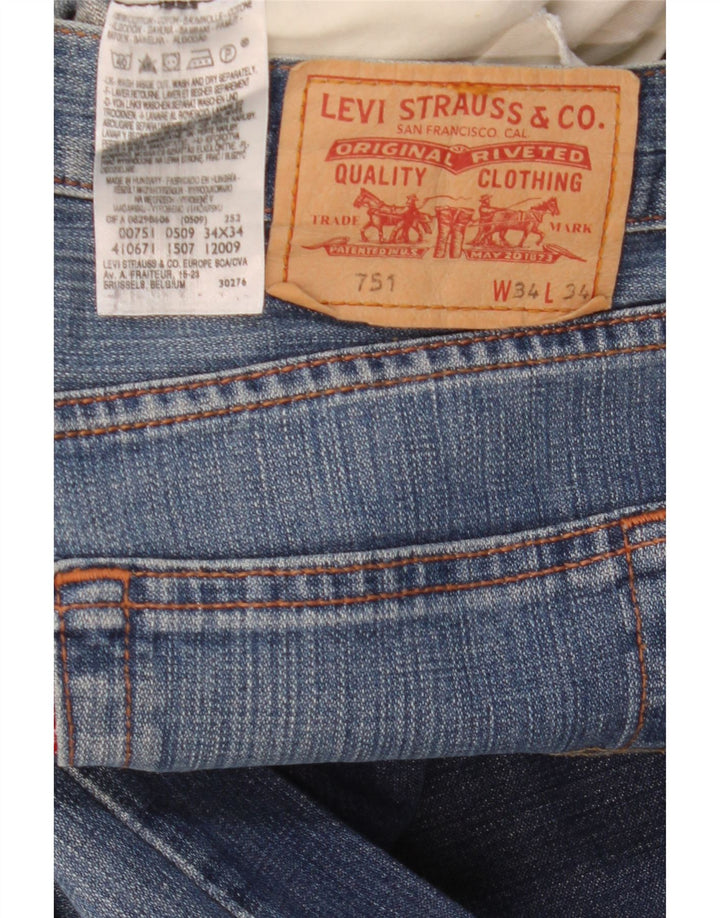 Levi's muške 751 ravne traperice W34 L30 plavi pamuk