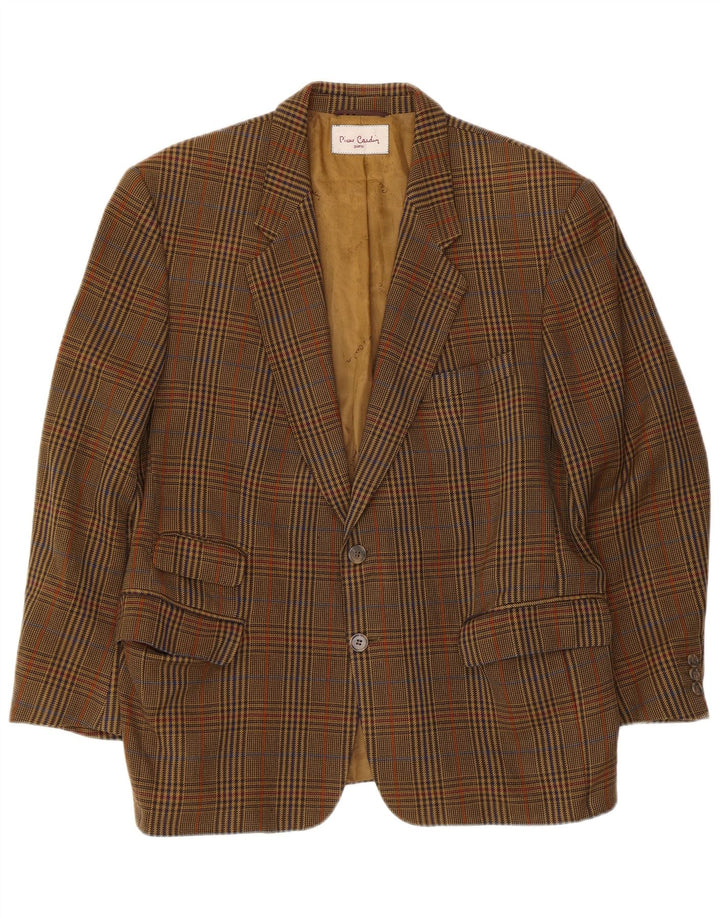 Pierre Cardin muška jakna sa 2 gumba UK 40 Large Brown Houndstooth