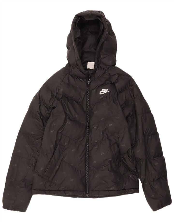 Nike Boys Graphic Hooded Podstavljena jakna 13-14 godina XL crna poliester