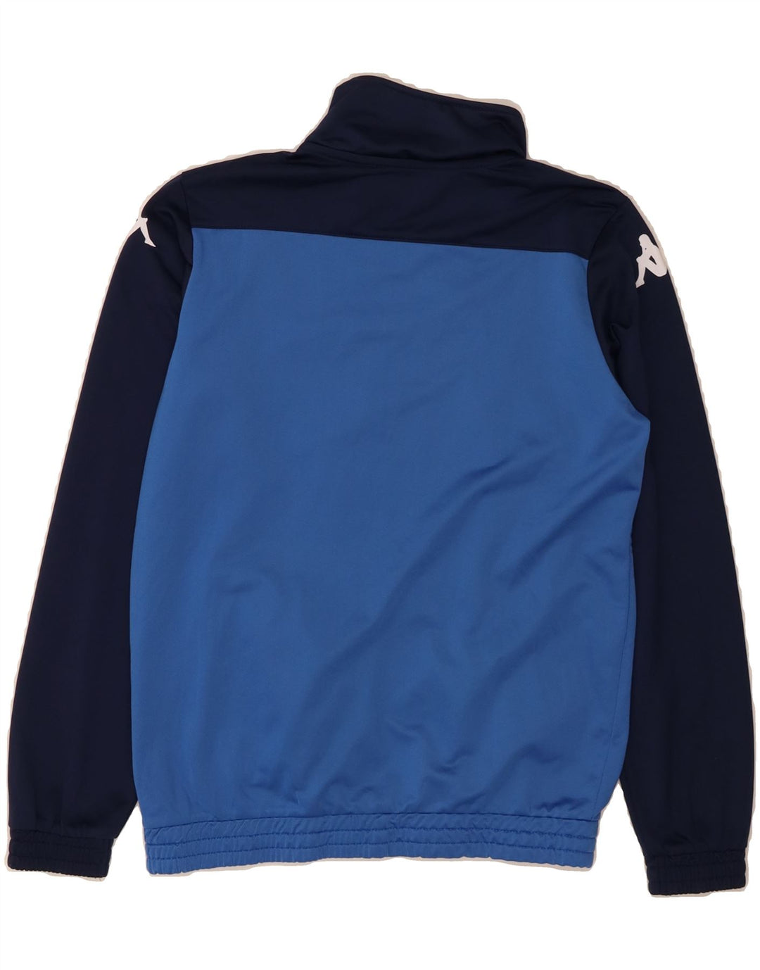 KAPPA Boys Graphic Tracksuit Top Jacket 13-14 Years Blue Colourblock Vintage Kappa and Second-Hand Kappa from Messina Hembry 