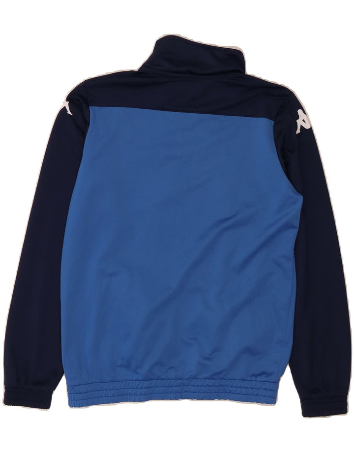 KAPPA Boys Graphic Tracksuit Top Jacket 13-14 Years Blue Colourblock Vintage Kappa and Second-Hand Kappa from Messina Hembry 