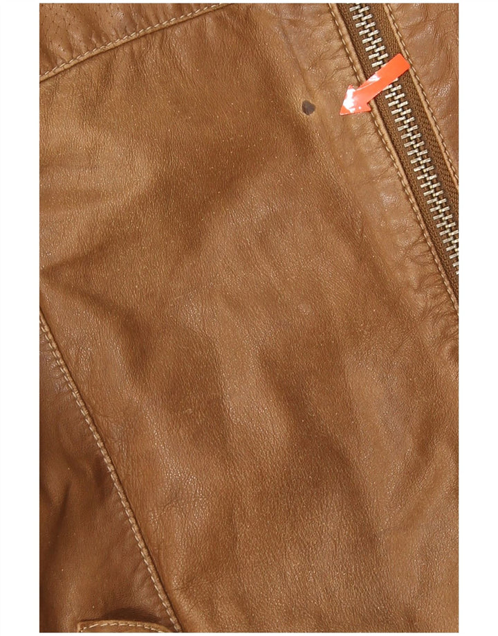 Trussardi Jeans muška kožna jakna UK 38 srednje smeđa koža