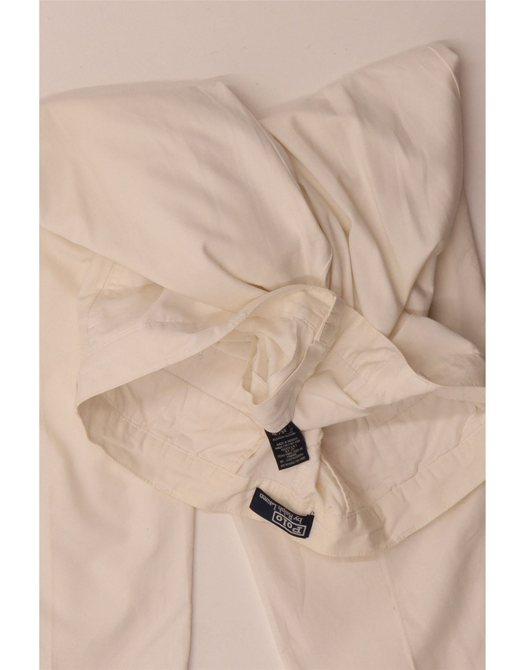 POLO RALPH LAUREN Muške ravne chino hlače W42 L34 Bijeli pamuk