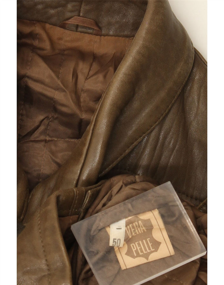 Vintage muška kožna jakna IT 50 Large Brown Leather
