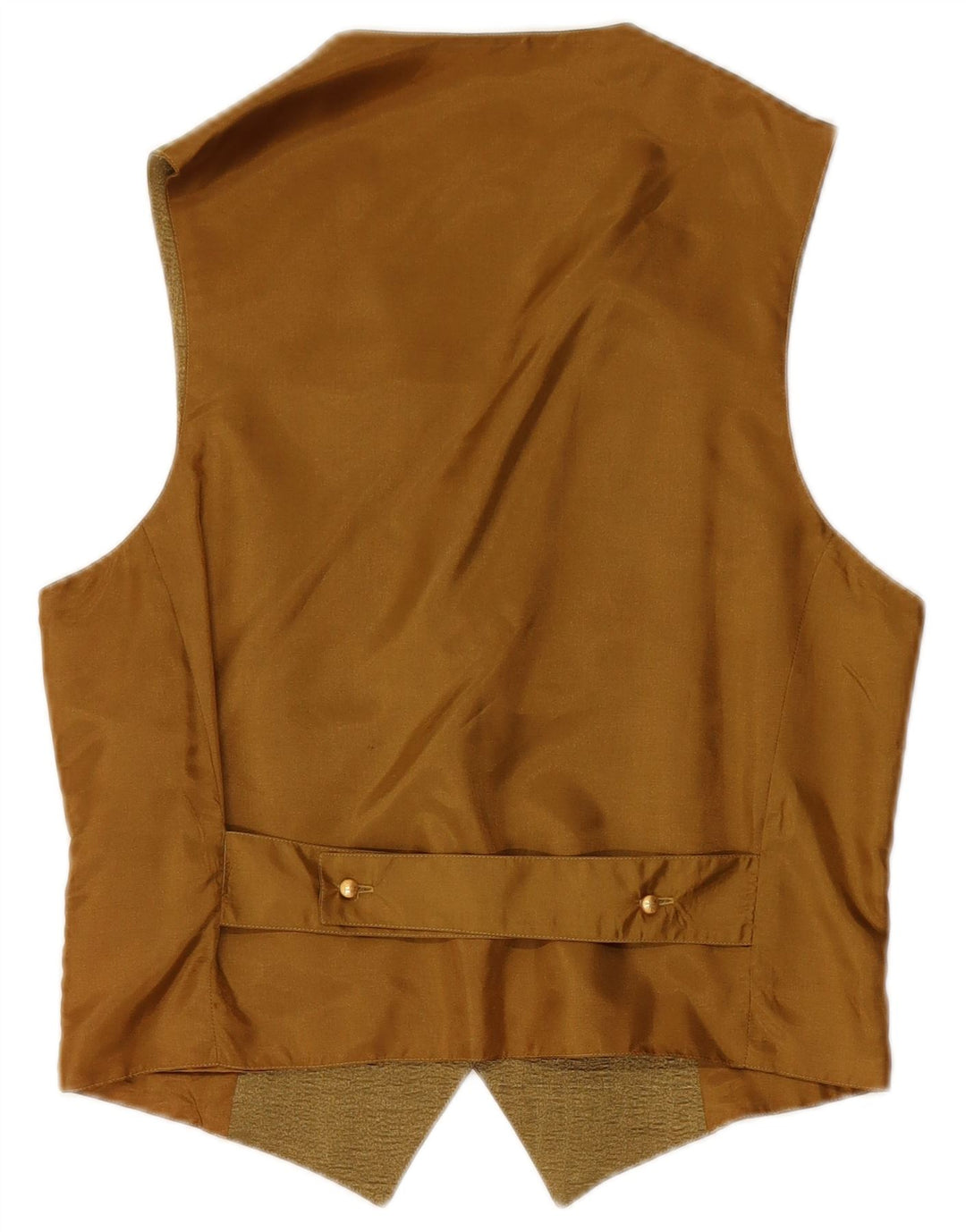 VINTAGE ženski prsluk UK 14 Srednji kaki cvjetni poliester