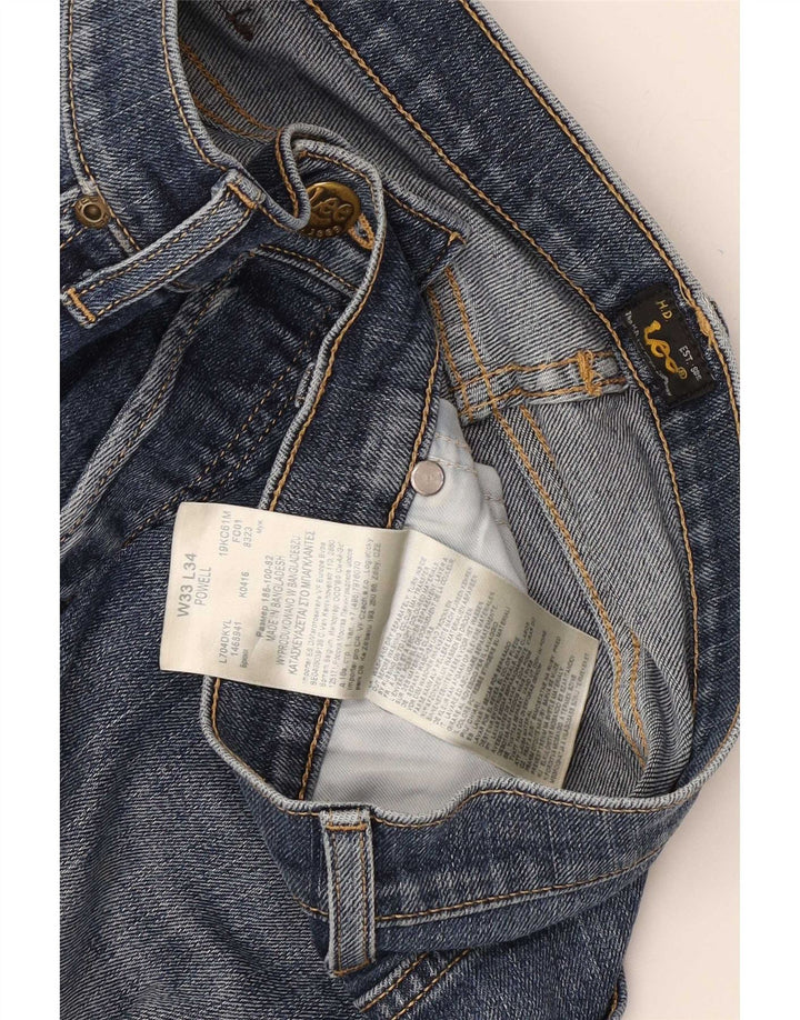 Lee Mens Powell Distressed Slim Jeans W33 L34 Plavi pamuk