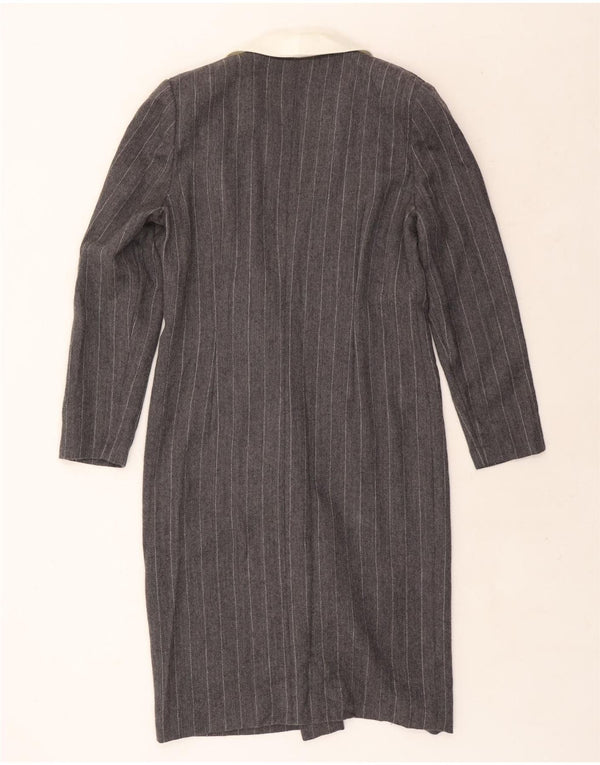 Luisa Spagnoli ženska haljina košulja dugih rukava UK 14 velike sive pruge