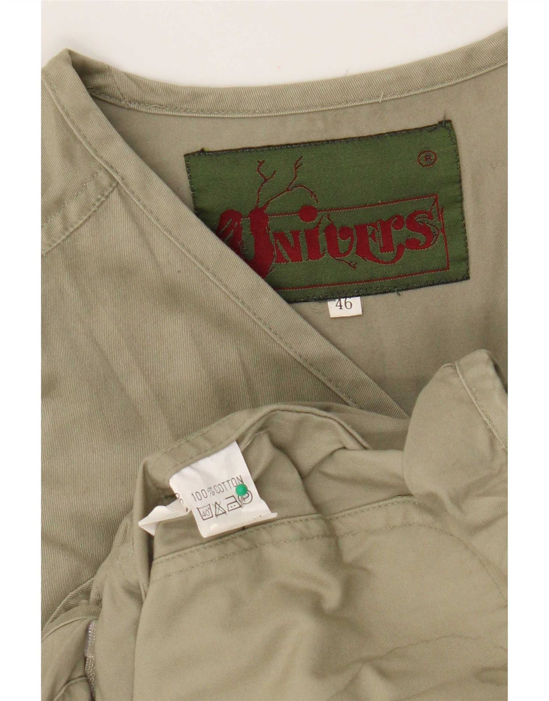 Univers Mens Utility Gilet IT 46 Mali kaki pamuk