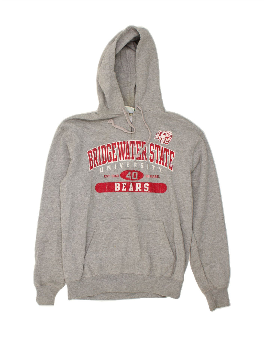 CHAMPION Mens Graphic Hoodie Jumper Medium Grey Vintage Champion and Second-Hand Champion from Messina Hembry 