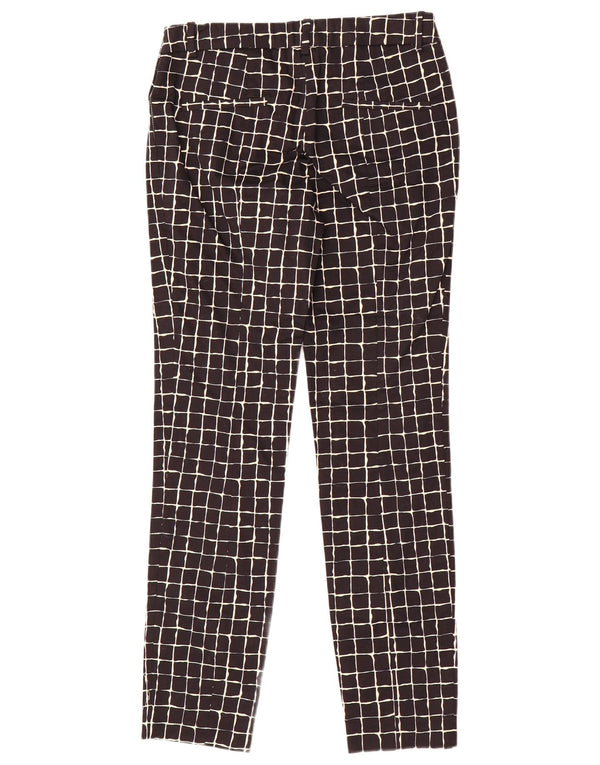 Zara ženske uske chino hlače male W26 L29 crni karirani pamuk