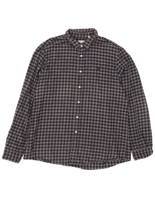Jack Wills muška klasična flanelska košulja XL tamnoplavi pamuk od ginghama